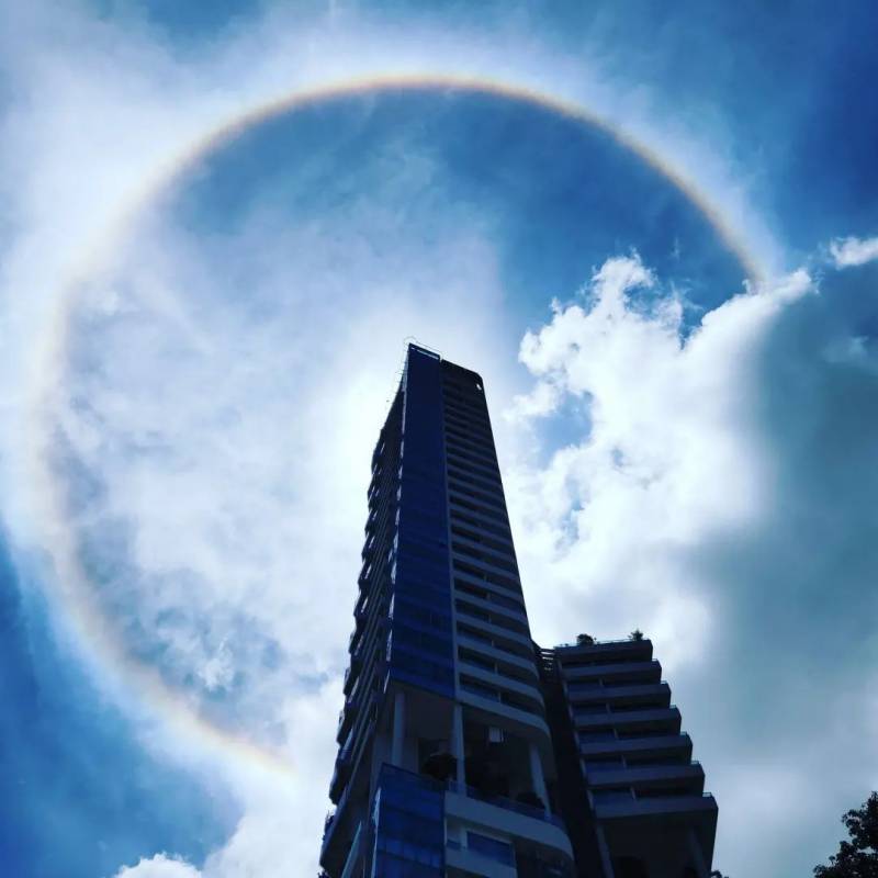 新加坡驚現絕美日暈彩虹光環，李顯龍總理、王瑞傑副總理也轉發了