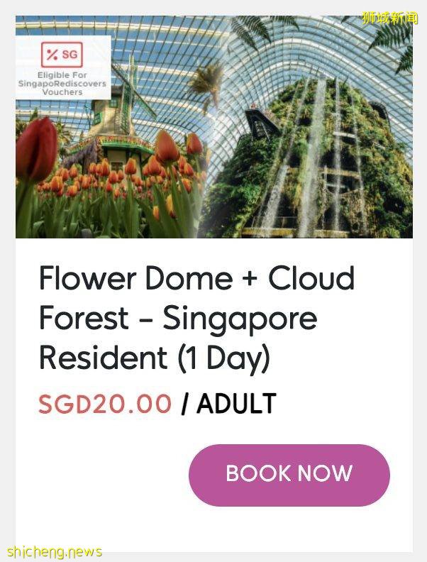 滨海湾花园季票只要S$20!无限次进入Flower Dome、Cloud Forest!限时售卖至9月12日