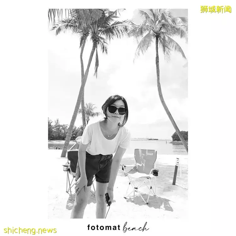 黑白自拍馆Fotomat来到户外，打造沙滩摄影棚🏖自己按下快门，拍出酷炫美照