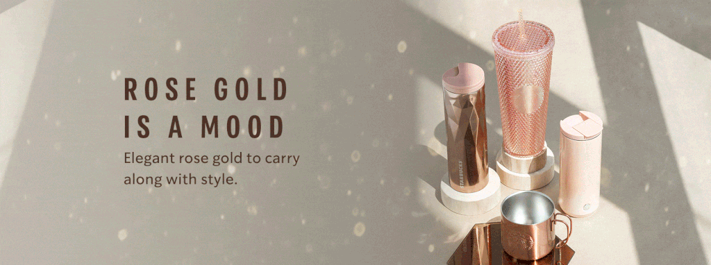 星巴克超火玫瑰金系列新品！現已全島上市