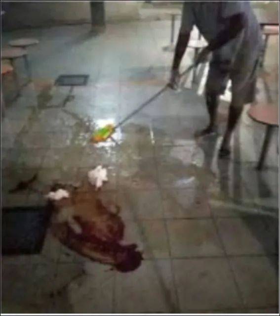 新加坡小販中心再現殘忍案件!年輕男子渾身是血,倒在地上