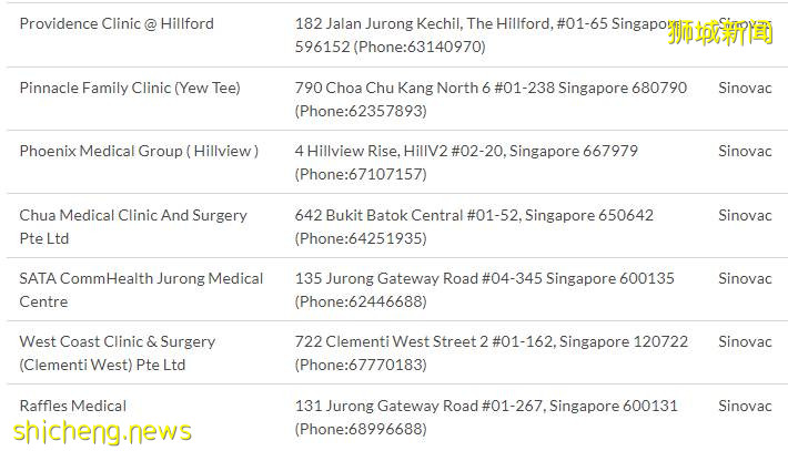 正式免費打科興！新加坡公布39家診所名單！李顯龍：不可能無限期封鎖