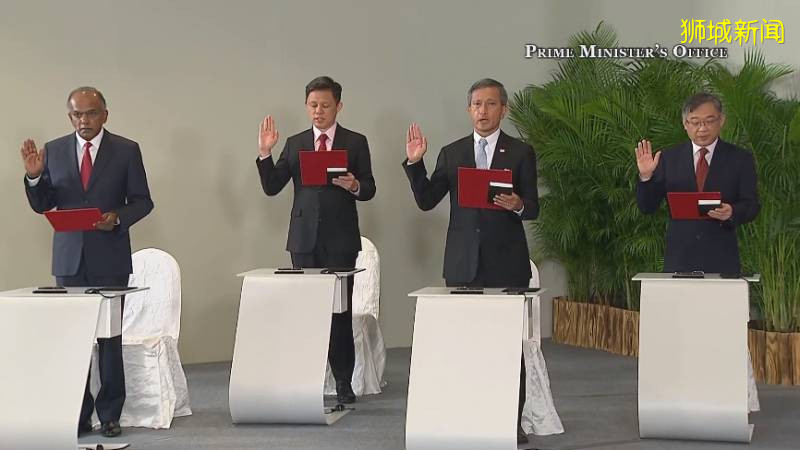多圖!李顯龍宣誓就任新一屆的新加坡總理,反對黨議員也來了