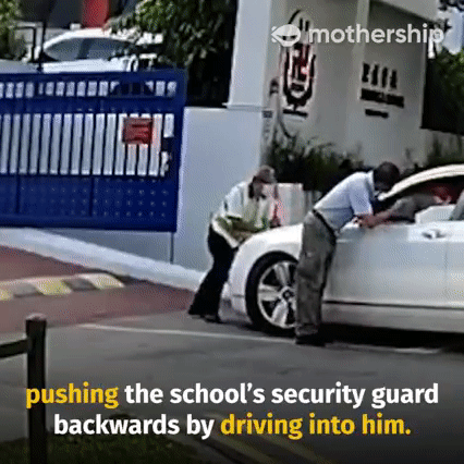 对话曝光!新加坡“宾利男”开车冲撞学校保安,被全岛痛骂