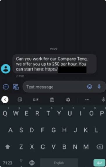 最新工作诈骗!给出“诱人时薪” 小心账户被冻结