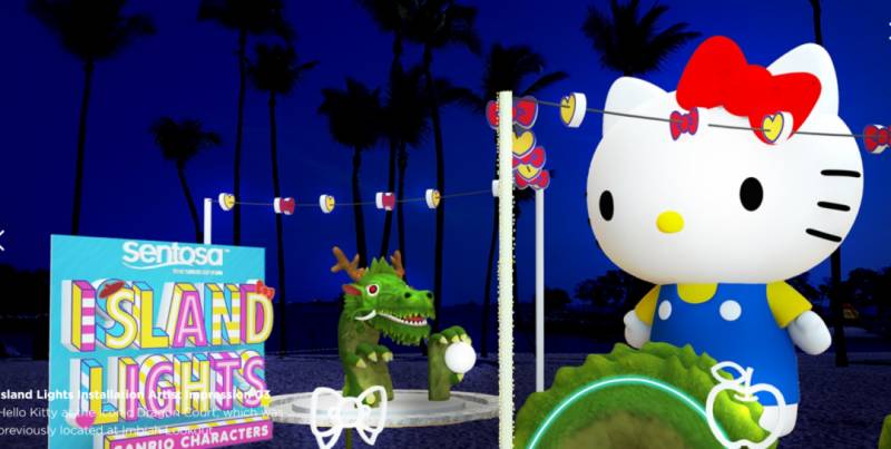 晚风徐徐的海岸,闪闪亮亮的Hello Kitty,圣淘沙全新打卡胜地已经开放啦