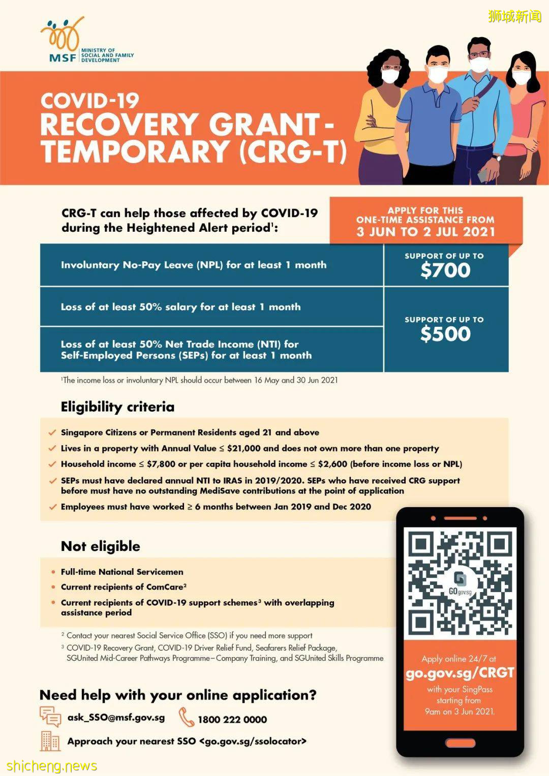 受高警戒解封第二阶段影响的中低收入国人,7月2日前可申请“暂时性冠病疫情复苏补贴”