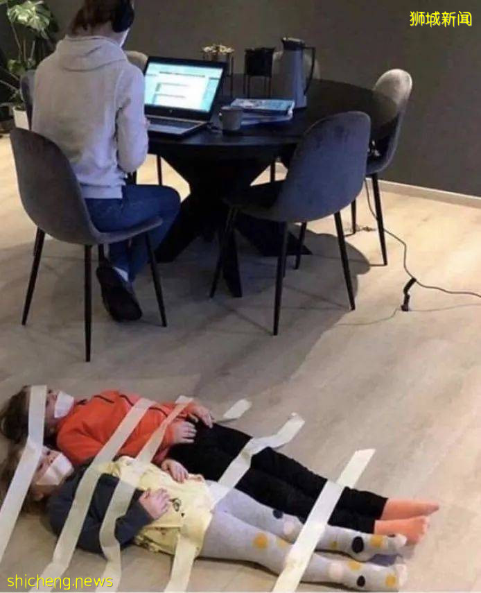 新加坡“神兽”们居家学习第一天!家长们晕了懵了乱了炸了