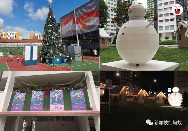 新加坡圣诞气氛洋溢四处 组屋区“圣诞角落”都是打卡点