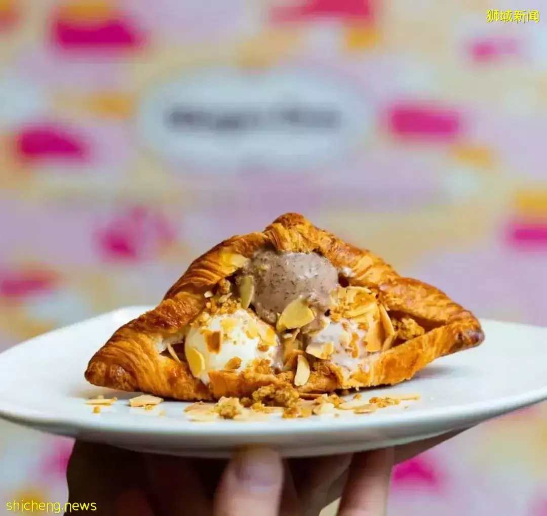 哈根達斯新品買1送1，牛角包+冰淇淋，顔值一百分