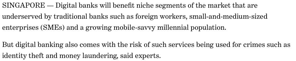 数字银行可以更好地服务于细分市场，但却面临着一系列风险