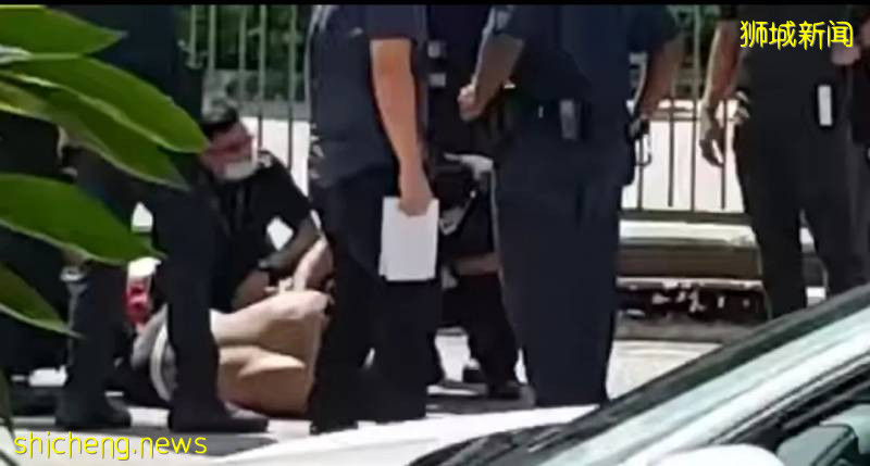 新加坡街頭上演“警匪大戰”!男子襲警後大街上到處逃竄
