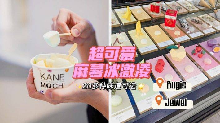 逛街零食新選擇:超可愛🍡麻薯冰激淩🍦@Kane Mochi,軟軟糯糯冰冰涼涼,一口一個超Q彈