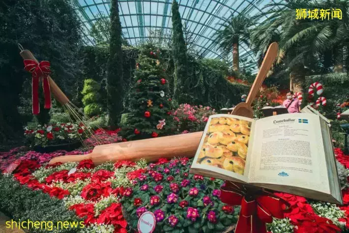 在Gardens by the bay享受节日下午茶!还可以免费进入Flower Dome哦