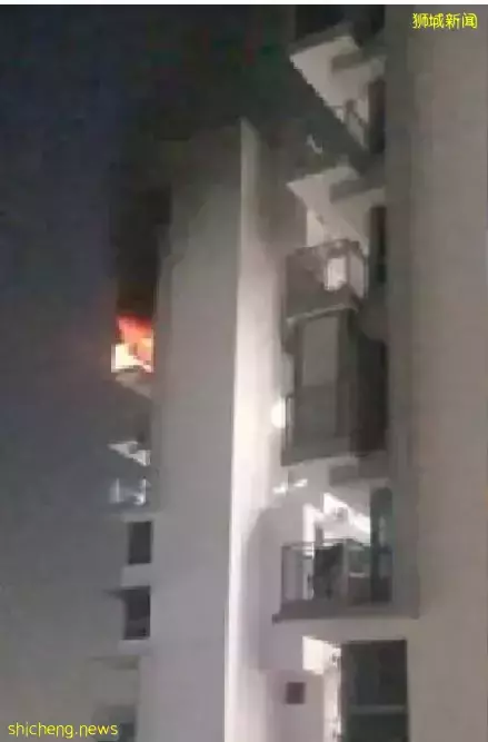 新加坡組屋淩晨突發大火，網友回憶：著火單位就在我腳下，火勢太大