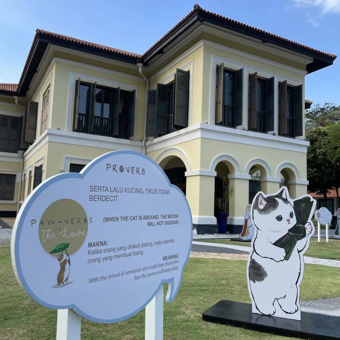 超可爱!马来文化遗产中心惊现多只猫咪