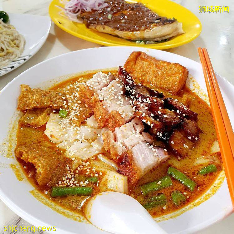 位于义顺的怡保咖喱面🍜猪肠粉搭配叉烧/烧肉、浓郁味道超开胃😋