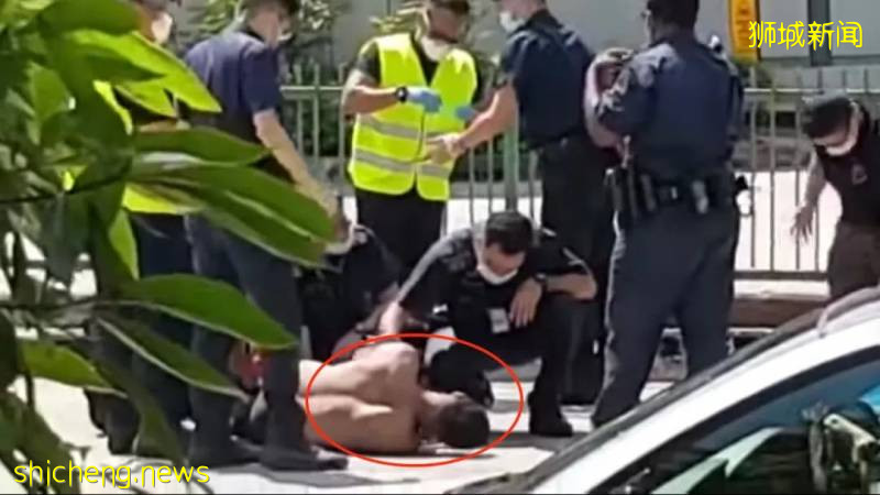 新加坡街頭上演“警匪大戰”!男子襲警後大街上到處逃竄