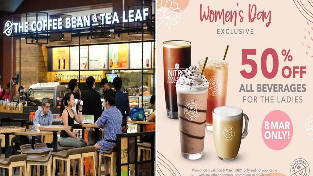庆祝38妇女节，Coffee Bean饮品全面半价50%