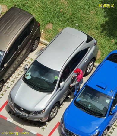 鬼鬼祟祟開車門又拿頭盔 大叔疑偷東西被捉了