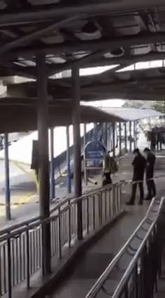 實拍新加坡巴士撞進德士站!頂棚倒塌、多人受傷,部長到場