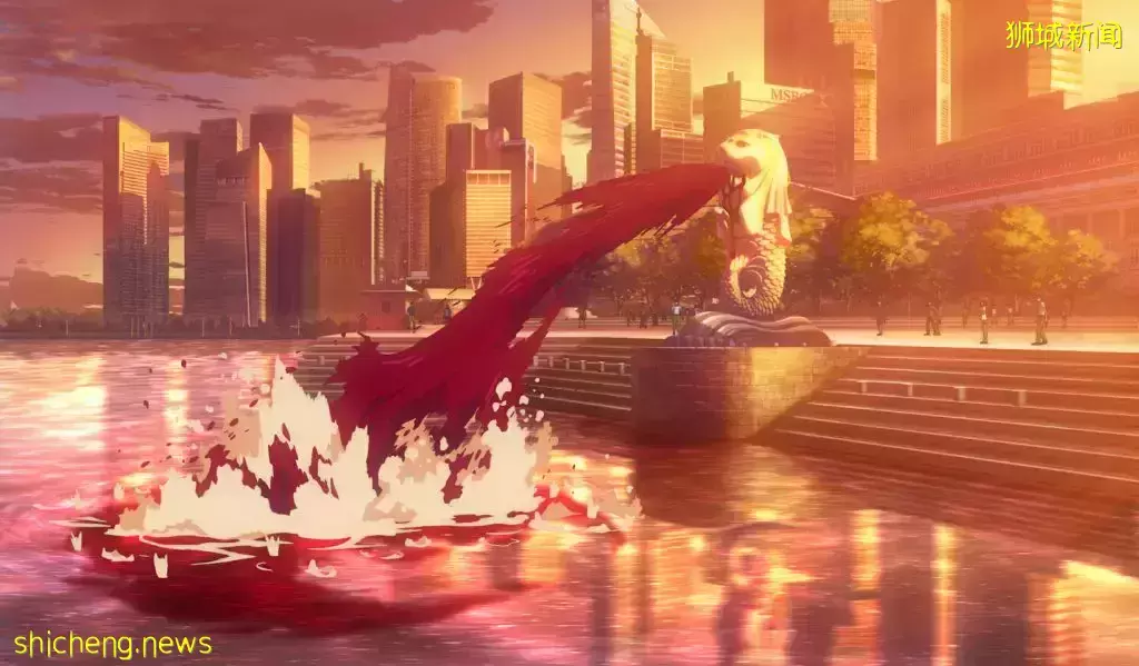 李显龙发文点赞:奥特曼闪现新加坡,飞越滨海湾、打败小怪兽