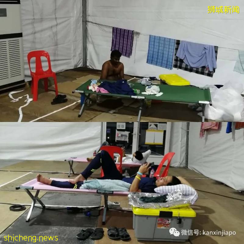 康复客工的隔离生活:睡地上、简易小床等