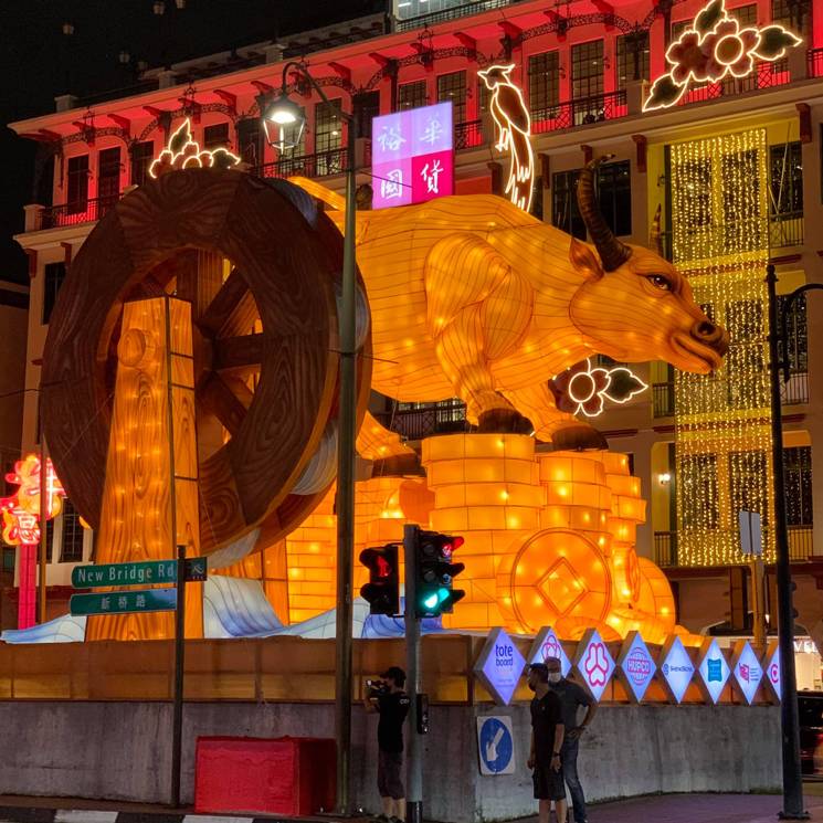 滿滿年味～牛車水農曆新年亮點已開啓，牛氣沖天