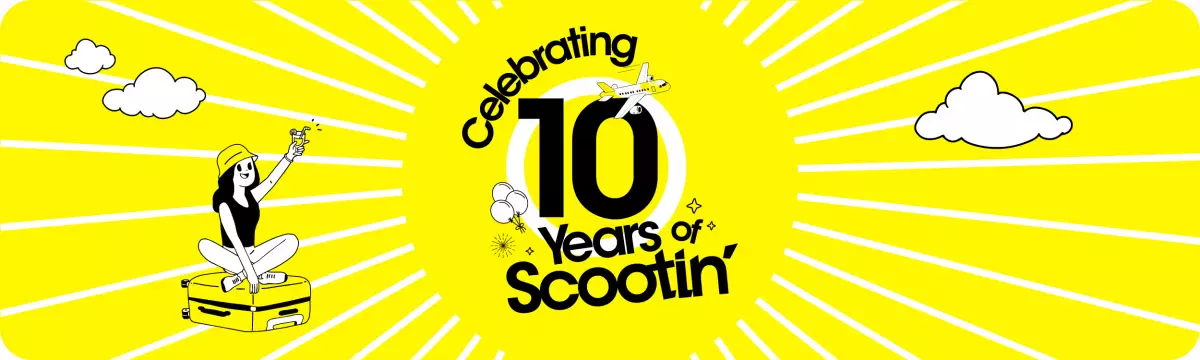 激动!酷航为欢庆10周年🥳 豪迈送出1万张机票🆓 速来了解赢取资格 👀说不定下一位幸运儿就是你呦
