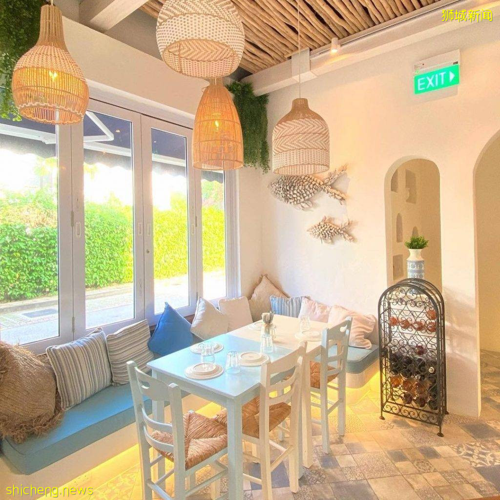 一秒穿越到希腊🇬🇷地中海风情餐厅Blu Kouzina🍲地道正宗美食、蓝白小镇风格,开启悠闲度假心情