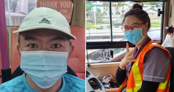 点赞!SMRT公交车队长大雨中给小孩撑伞、挪婴儿车