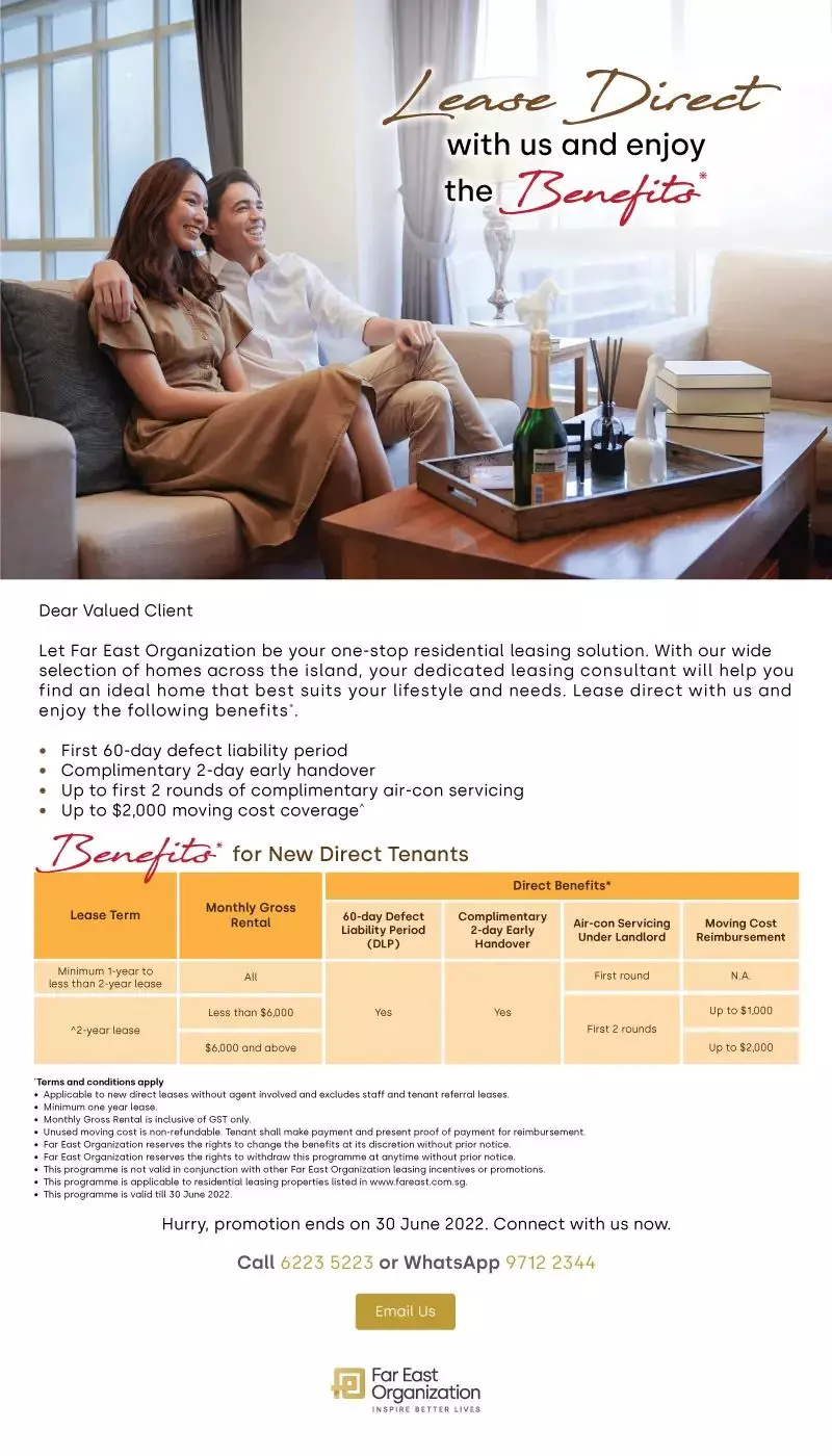 免傭金!只需五步,開啓新加坡無憂租房之旅