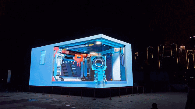 新加坡首块裸眼3D巨屏点亮!龙腾虎跃迎新春