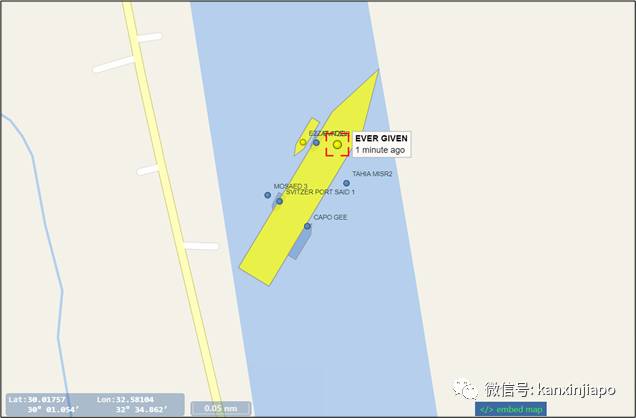 台湾货船横跨搁浅苏伊士运河!新加坡交通部长担忧