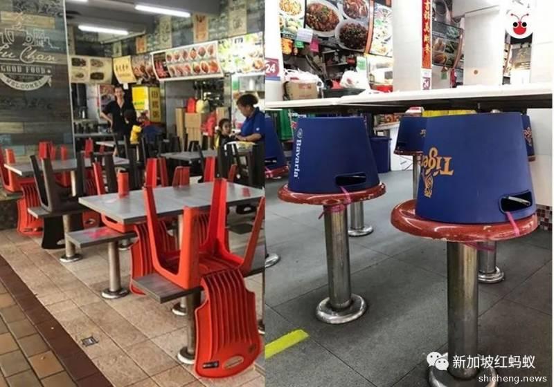 能外带不能堂食，小贩中心咖啡店食阁秀出创意“椅阵”
