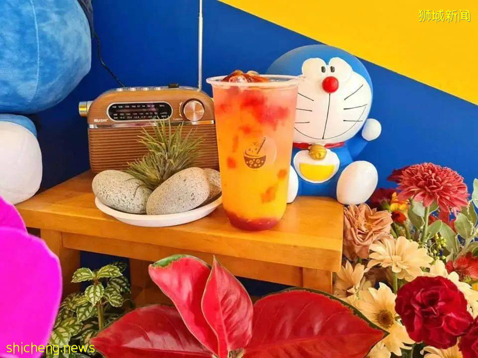 童年回忆!哆啦A梦奶茶来新加坡啦!泡泡茶、冰沙、水果鸡尾酒