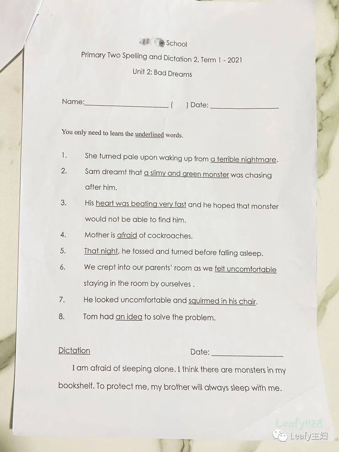 宝妈分享 新加坡小学一二年级没有考试,作业都写些啥