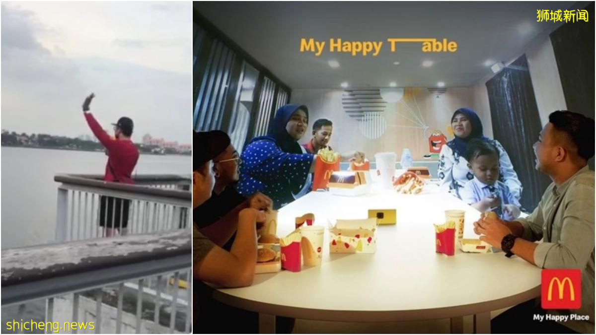 一年前在码头向柔佛妻小挥手，一年后再度登上媒体