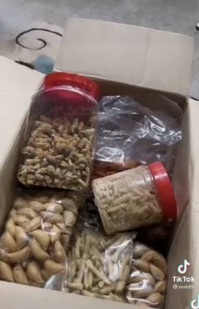 收家人开斋节包裹 越堤族思乡落泪