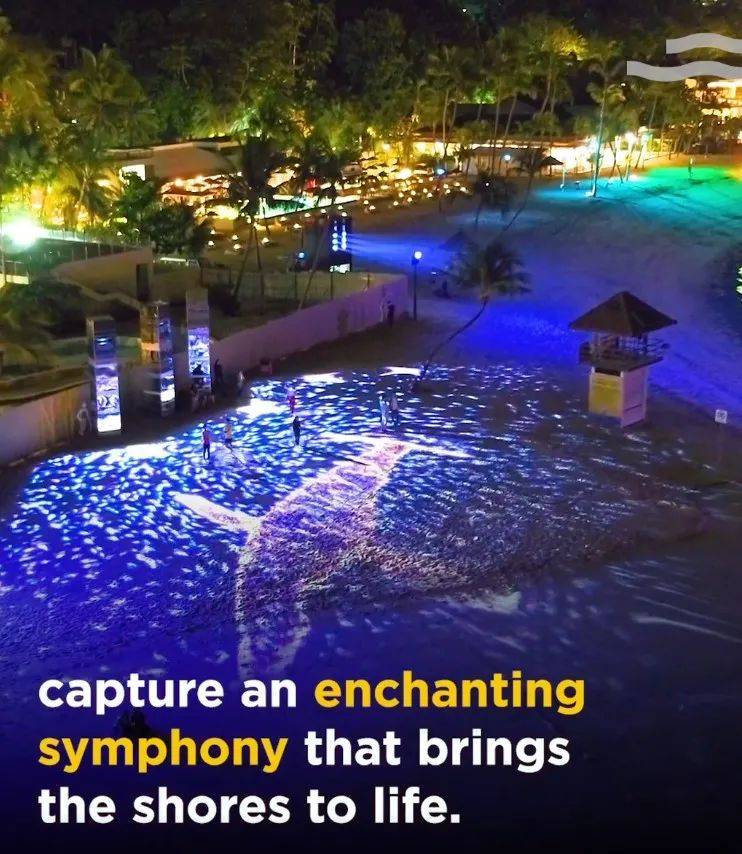 聖淘沙海灘“奇幻燈舞”秀回來了！絢麗缤紛的夢幻世界入場免費