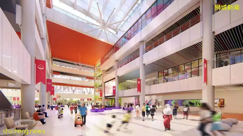 全新Punggol Town Hub即将建成，预计明年年中开业！设有超大美食中心&amp;图书馆