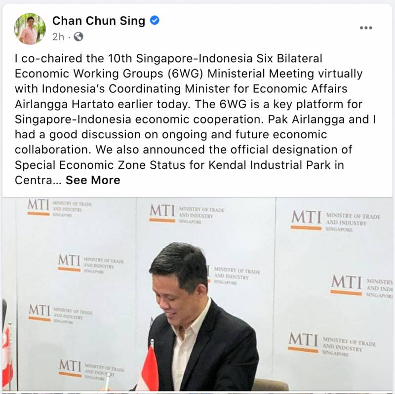 新加坡与印尼加强合作 确立新特区 复制中国经验