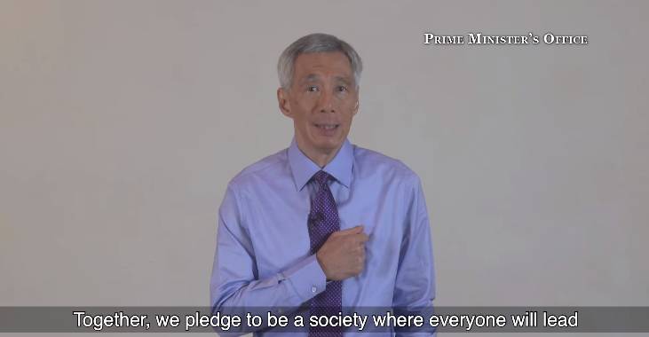 李顯龍總理穿上紫色襯衣,發布宣誓視頻支持的“紫色行動”究竟是什麽行動
