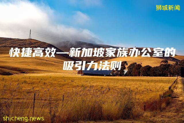 快捷高效—新加坡家族办公室的吸引力法则