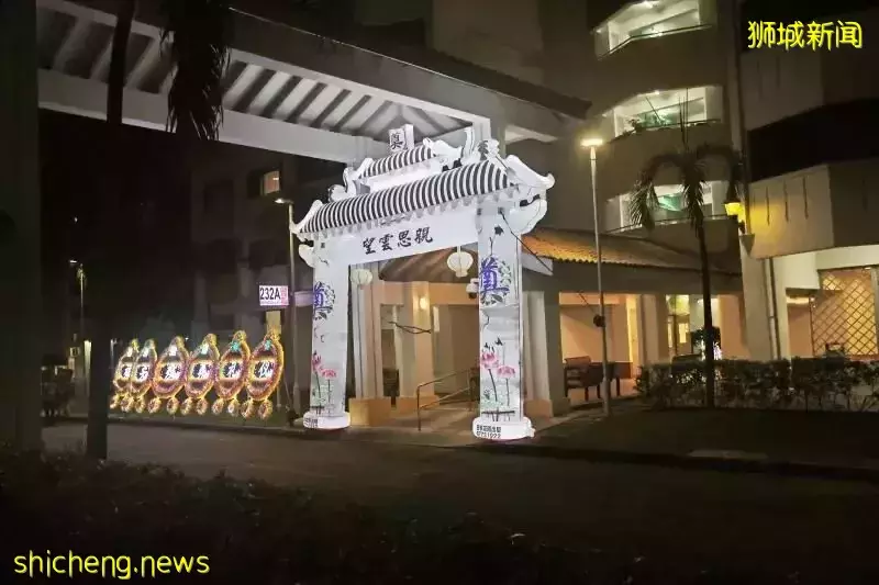 在新加坡回家,有时须穿过巨大丧事拱门,你会害怕吗