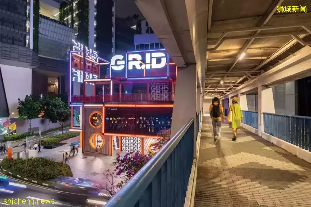 新加坡老商場改造,用工業霓虹升級視覺地標