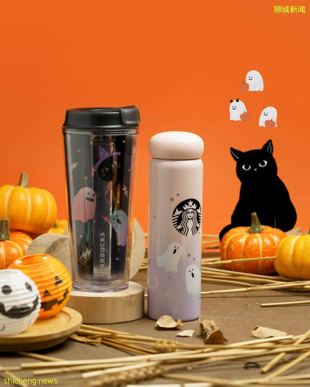 星巴克万圣节系列!变色陶瓷杯、夜光榴梿杯,还有限定装玩具小熊哦