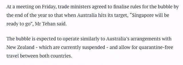 澳洲:年底与新加坡互通,留学生第三国返澳成可能