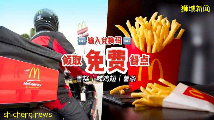 麦当劳限时优惠！披萨摇摇薯条只要S$1🍟 McDelivery输入指定优惠码即可获取免费餐点