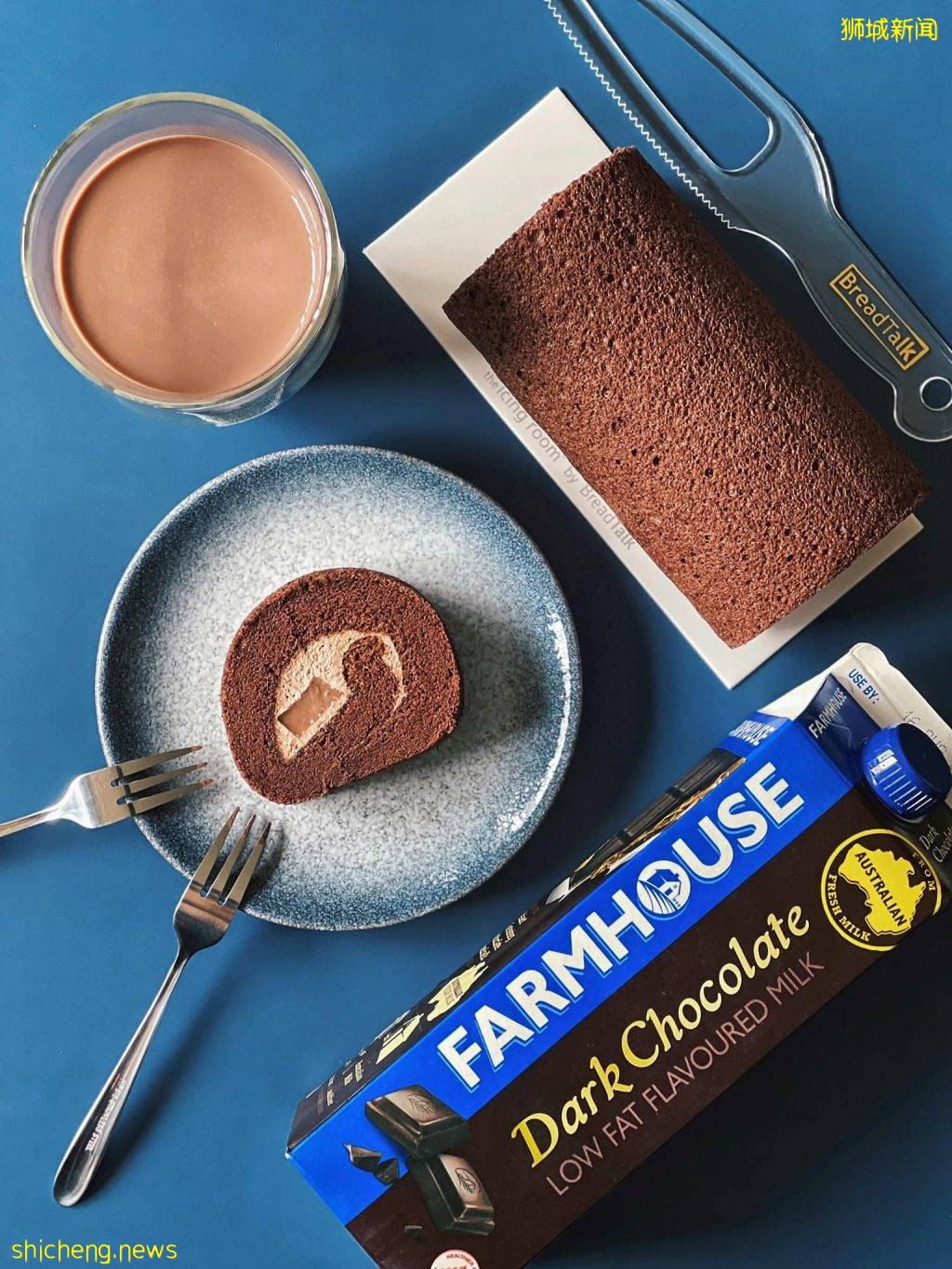 BreadTalk推出黑巧克力榛果布丁卷!用的就是超火的Farmhouse黑巧牛奶哦